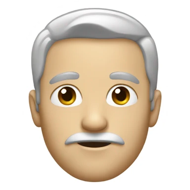 White man tiny mustache  sticker