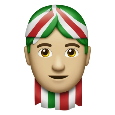 Bandera roja con líneas verdes y blancas sticker