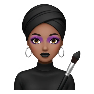 black make up artist sticker