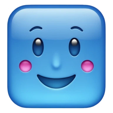 “Please create a square blue emoji and keep the ‘KR’ text unchanged.” sticker