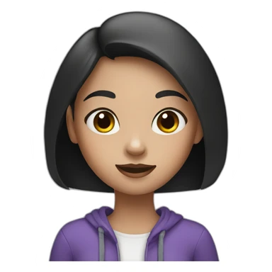 girl with panda face sticker