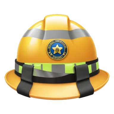 construction hard hat wit sheriffs badge  sticker