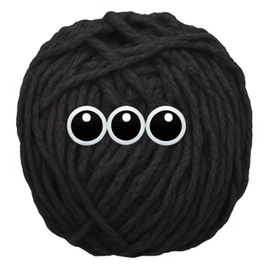 black yarn sticker