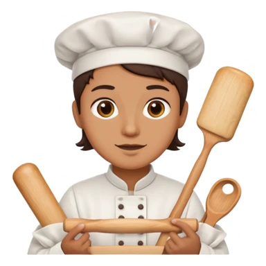 baker with rolling pin in Medieval Villagers sticker