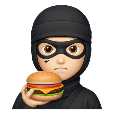 ninja with hambuger sticker