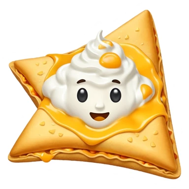 one single triangle nachos without face sticker