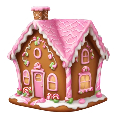 cute gingerbread house pink  sticker