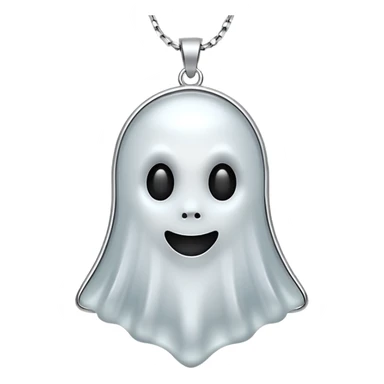 ghost shaped neckless sticker
