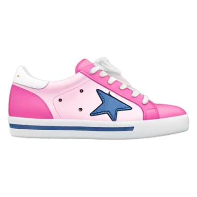 Golden goose pink star sneaker sticker