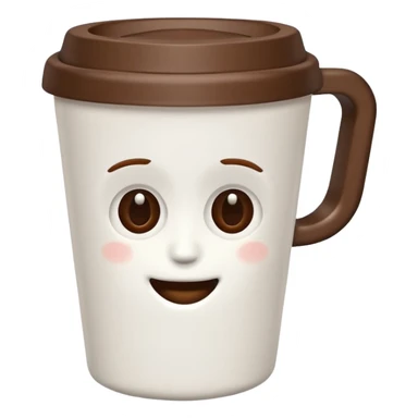 takeaway coffee cup without face  sticker