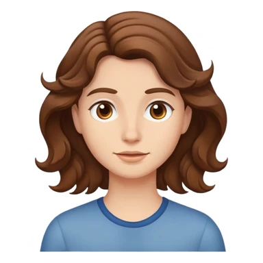 Cabello ondulado de color café sticker