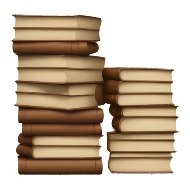 stack of brown books sticker