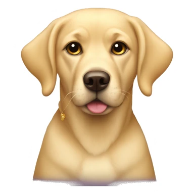 yellow lab with bows in it’s hair sticker