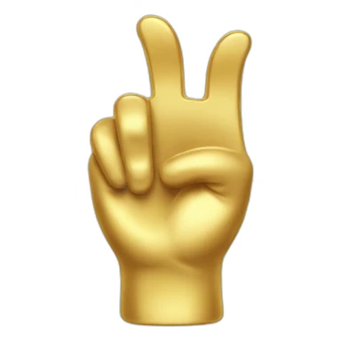 thumb up with gold rings sticker