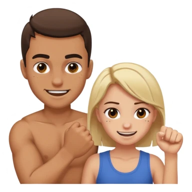 A girl beat his bf sticker