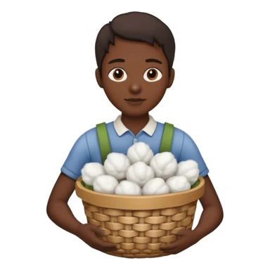 slave holding a basket with cotton sticker