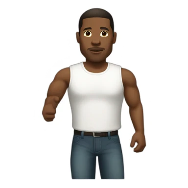 carl johnson in white tank sticker