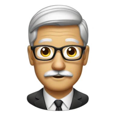 tim cook with a mustache sticker