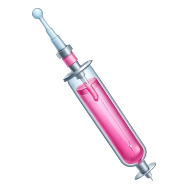 pink liquid in syringe sticker