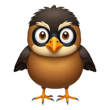 A cute common myna bird cute emoji sticker