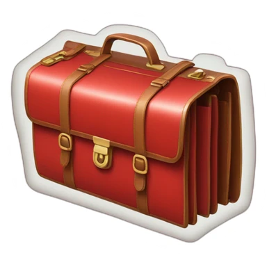 red briefcase opened full money inside sticker