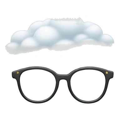 rainy cloud with specs and smiling  sticker
