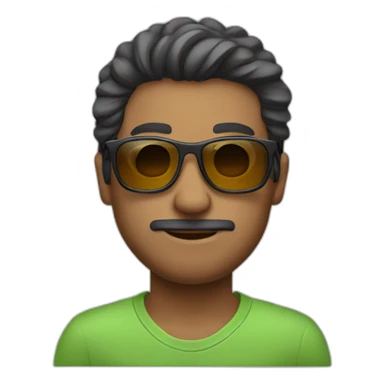 cara de hombre mayor con gafas de sol y pelo blanco sticker