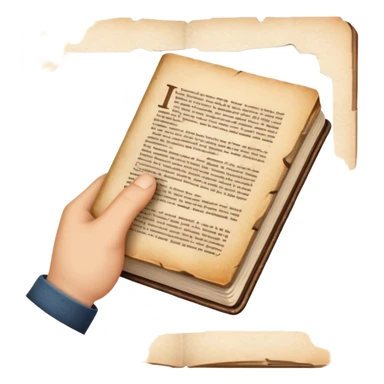 hand on book page sticker