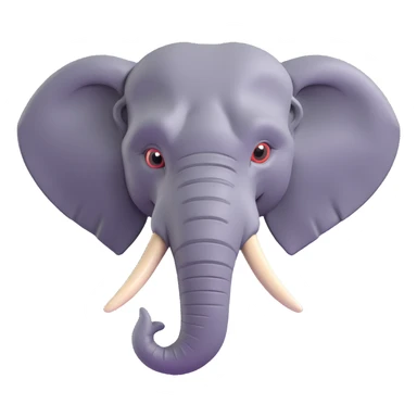 masculine elephant head, angular lines, powerful tusks, assertive look sticker