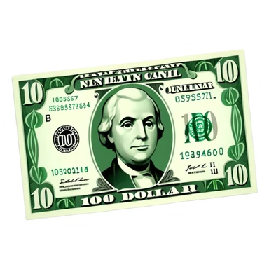 100 dollar bill sticker