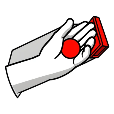 forbidden sign with hand gesture sticker