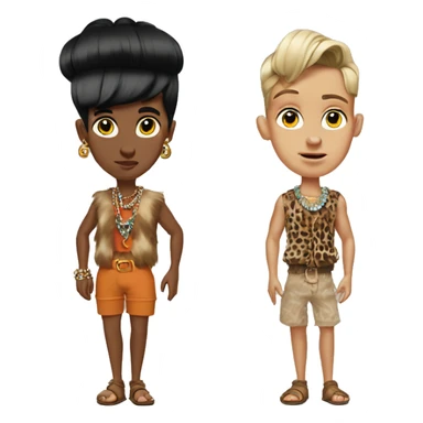 The Flintstones in modern Gucci clothes sticker