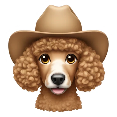 poodle wearing a cowgirl hat  sticker