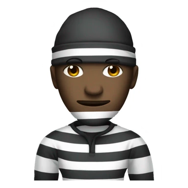 Robber in striped clothes sticker