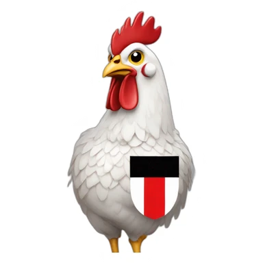chicken with river plate jersey sticker