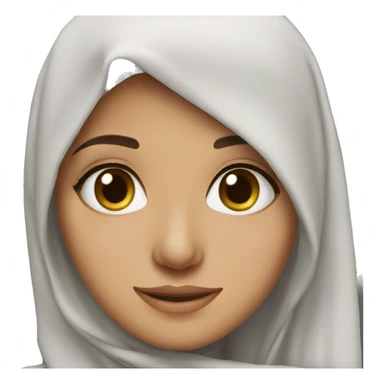 pretty arab girl no hijab sticker