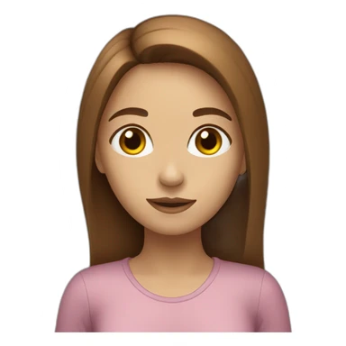 girl White with brown hair go to bed sticker