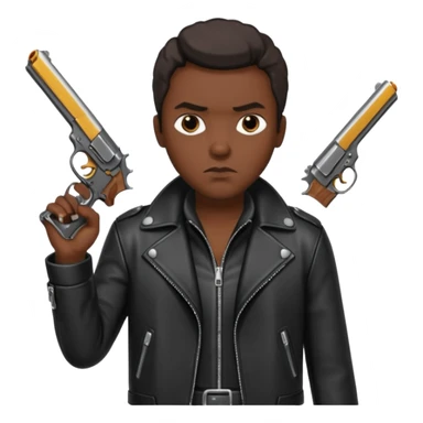 Un persona mala con pistolas sticker