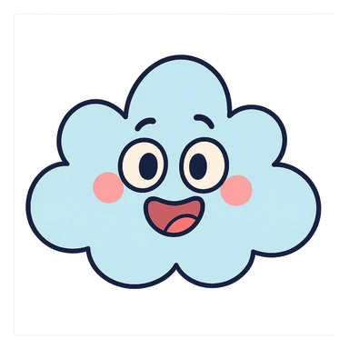 happy cloud sticker