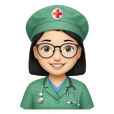 Open


Open


Open


Open
FILIPINA FEMALE NURSE, CHUBBY, BLACK HAIR, WITH GLASSES, GREEN SCRUBS, AND CAP, SMILING sticker