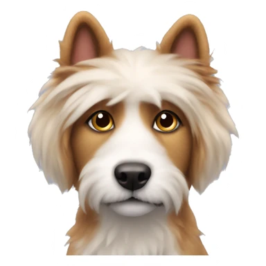 Fuzzy dog sticker