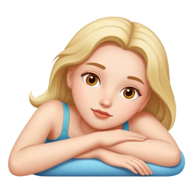 Girl laying down sticker