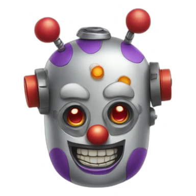 Robot clown sticker