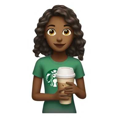 girl holding starbucks drink  sticker