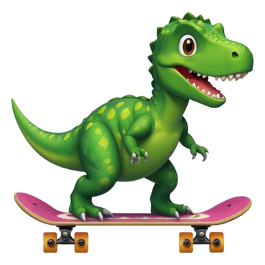 Dinosaur on a skateboard sticker