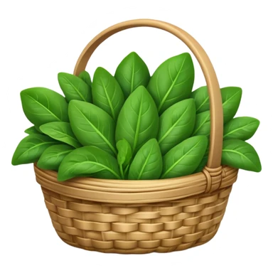 Spinach with a basket sticker