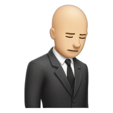  Bald facepalm in a suit sticker