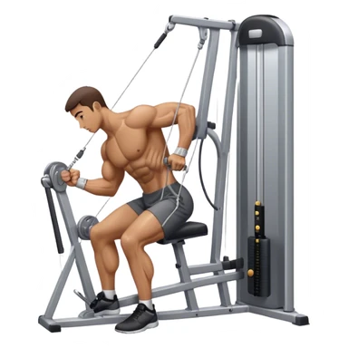 side-view man cable-machine tricep-pushdown sticker