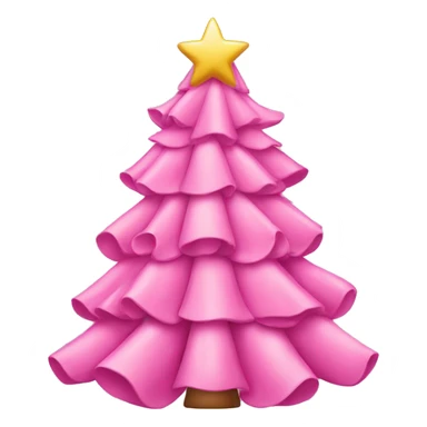 Pink Christmas tree with bows  sticker