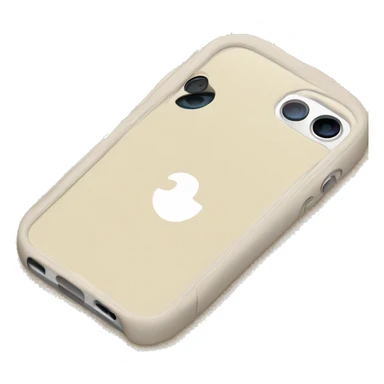 white iPhone 14 with beige checkered case sticker